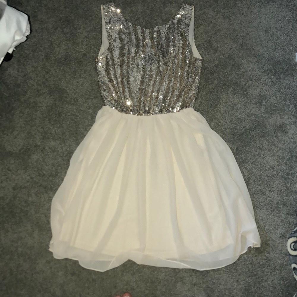 Gold and pink dress